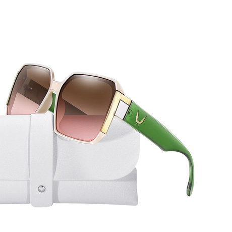 Green Women Casual Square Fashion Sunglasses