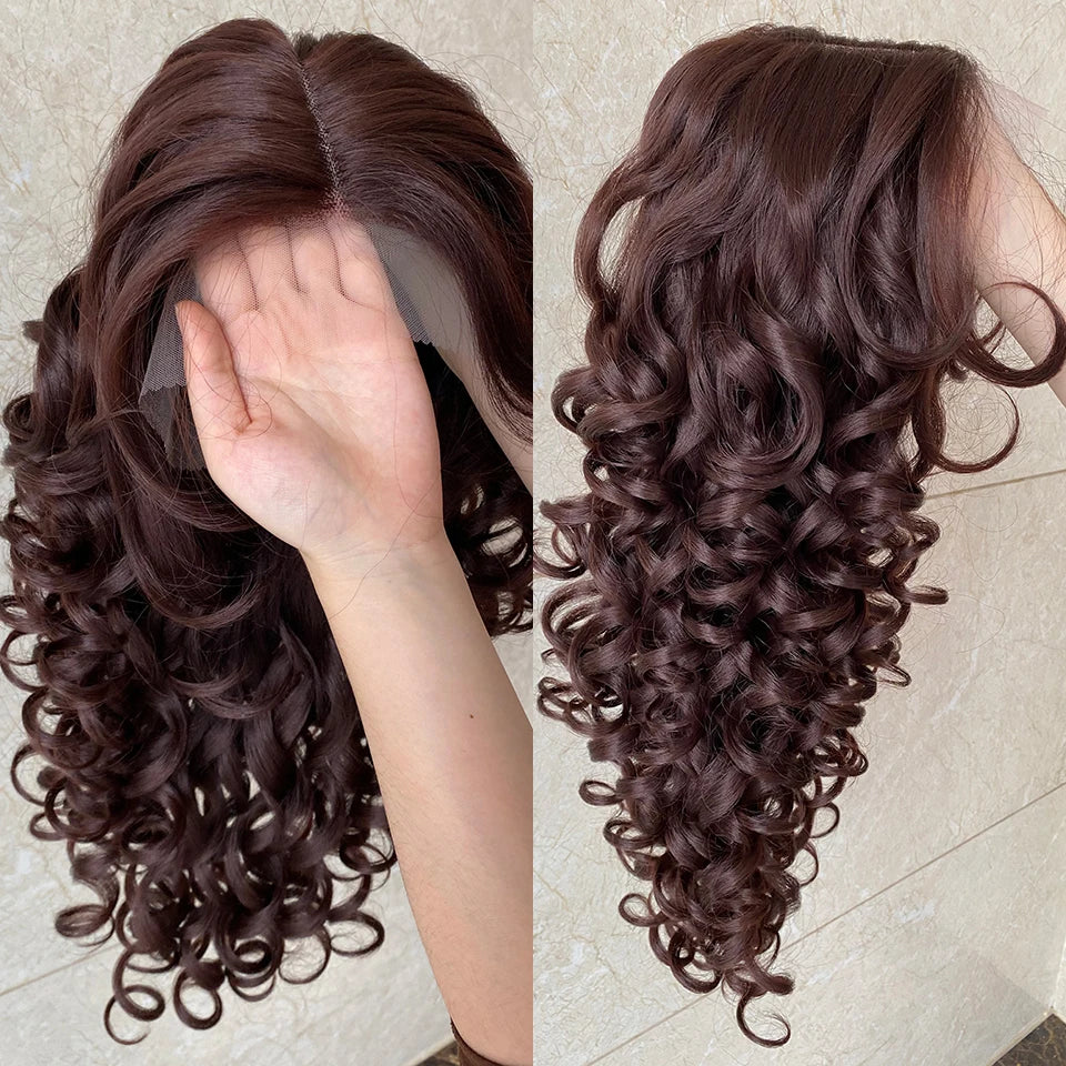 Women Curly Afro Lace 24Inch Latisha Synthetic Wig