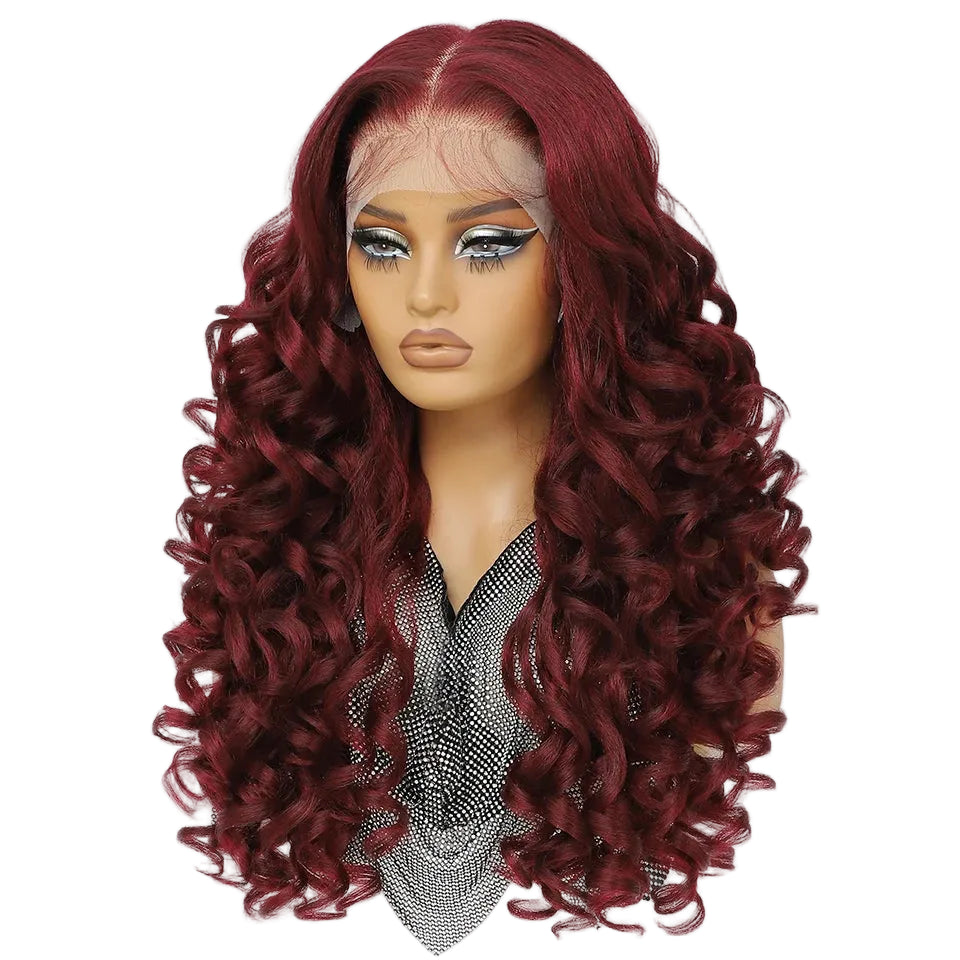 Women Curly Afro Lace 24Inch Latisha Synthetic Wig