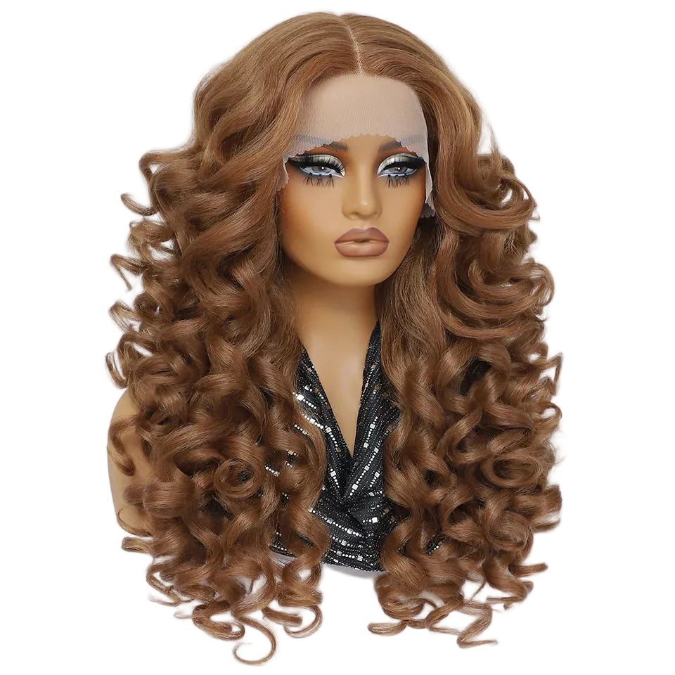 Women Curly Afro Lace 24Inch Latisha Synthetic Wig
