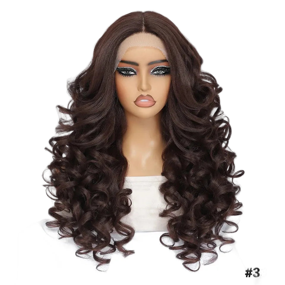 Women Curly Afro Lace 24Inch Latisha Synthetic Wig