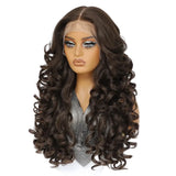 Black Women Curly Afro Lace 24Inch Latisha Synthetic Wig