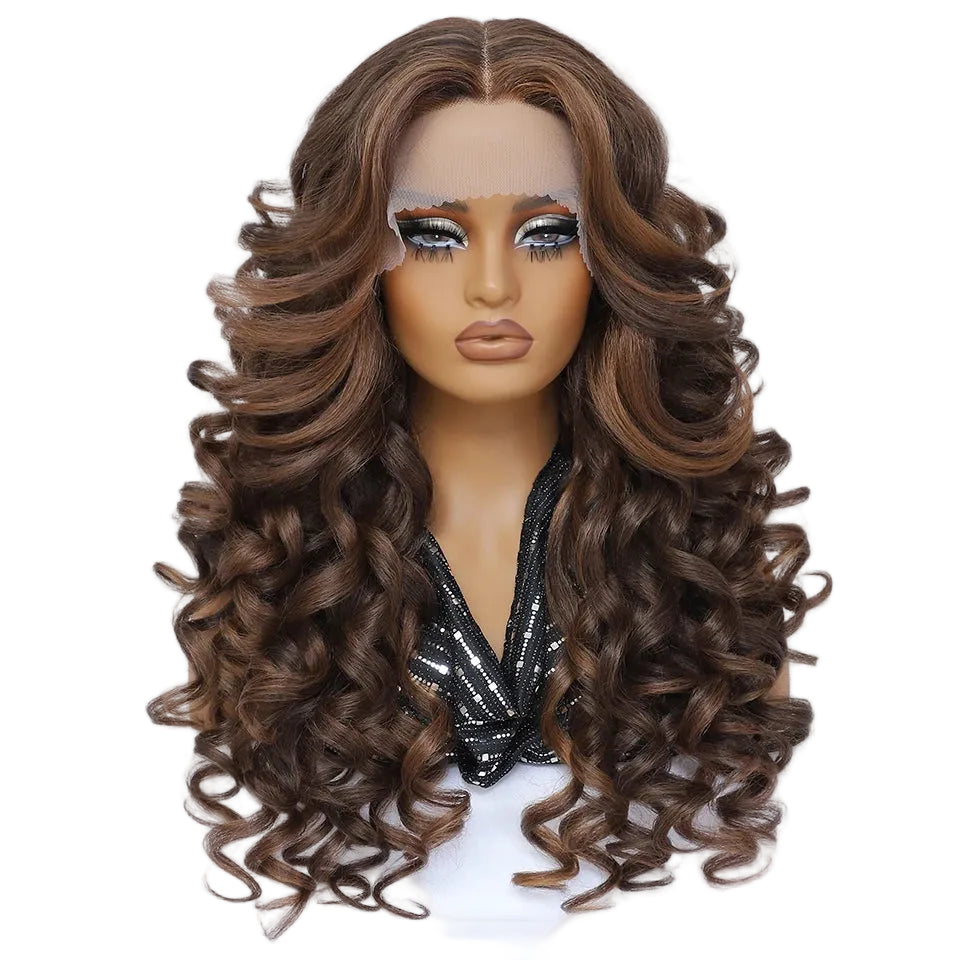 Women Curly Afro Lace 24Inch Latisha Synthetic Wig