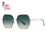 Women Fashion Nylon Lens UV400 Metal Frame Sunglasses Sassy Chick Logo