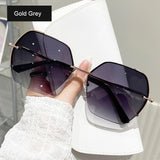 Women Fashion Nylon Lens UV400 Metal Frame Sunglasses