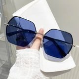 Women Fashion Nylon Lens UV400 Metal Frame Sunglasses