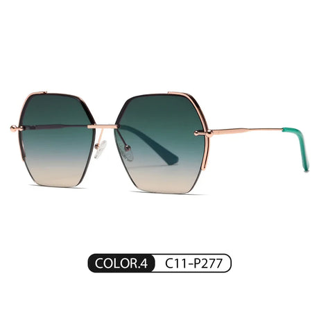 Women Fashion Nylon Lens UV400 Metal Frame Sunglasses