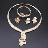 Women Gold Color Crystal Wedding Jewelry Set