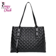 Women Leather Large Capacity Tote Bag Sassy Chick Logo