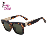 Women Luxury Fashion Square Sunglass Sassy Chick Logo
