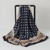 Black Women Silk dot design Scarf