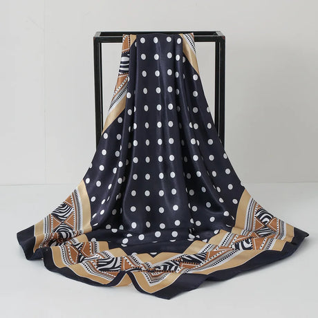 Black Women Silk dot design Scarf