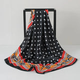 Black Women Silk dot design Scarf