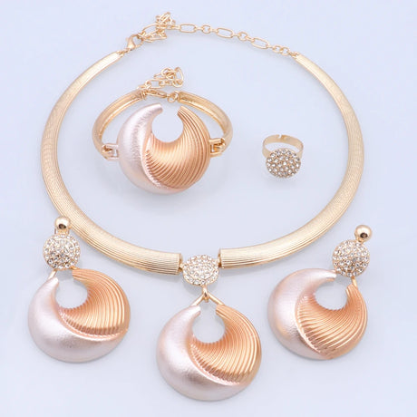 Women Silver Plated Luxury Jewelry Set Multi-Color