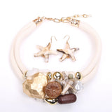 Women Trendy Statement Beads & Starfish Necklace