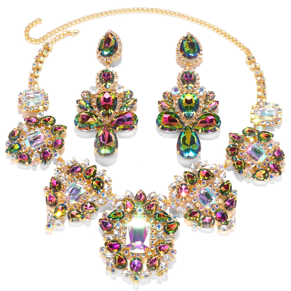 Women's Drop Rhinestone Jewelry Set