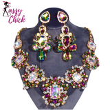 Women's Drop Rhinestone Jewelry Set Sassy Chick Logo