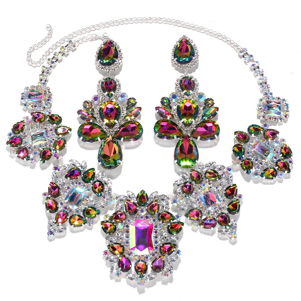 Women's Drop Rhinestone Jewelry Set