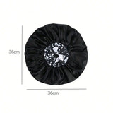 Size of Women's Satin Elastic Wide Band Sleep Cap