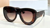 Leopard Women's Thick Oversized Cat Eye Sunglasses