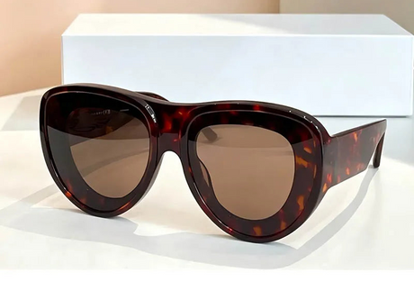 Leopard Women's Thick Oversized Cat Eye Sunglasses