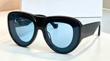Black Women's Thick Oversized Cat Eye Sunglasses