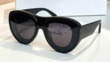Black Women's Thick Oversized Cat Eye Sunglasses
