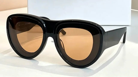 Black Women's Thick Oversized Cat Eye Sunglasses