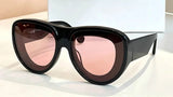 Black Women's Thick Oversized Cat Eye Sunglasses