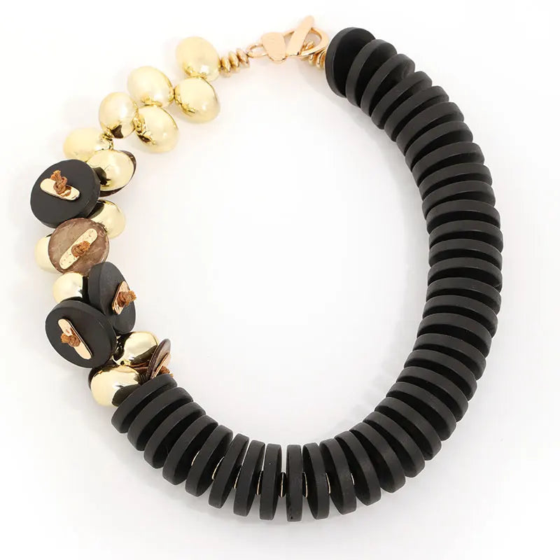 Wood Beads Handmade Statement Boho Necklace