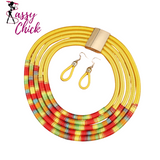 Woven Choker Jewelry Set Sassy Chick Logo