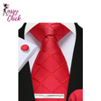 Woven Classic 100% Silk Pocket Square Plaid & Checks Tie Sassy Chick Logo