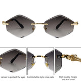 Details of Y2K Punk Rimless Hexagon Sunglasses