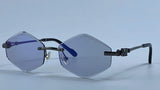 Y2K Punk Rimless Hexagon Sunglasses