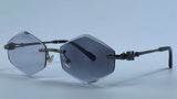 Y2K Punk Rimless Hexagon Sunglasses