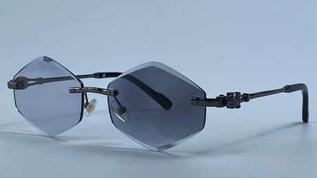 Y2K Punk Rimless Hexagon Sunglasses