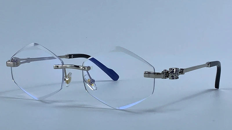 Y2K Punk Rimless Hexagon Sunglasses