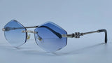 Y2K Punk Rimless Hexagon Sunglasses