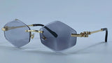 Y2K Punk Rimless Hexagon Sunglasses