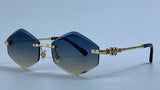 Y2K Punk Rimless Hexagon Sunglasses
