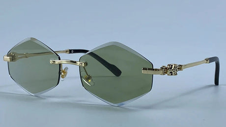 Y2K Punk Rimless Hexagon Sunglasses