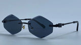 Y2K Punk Rimless Hexagon Sunglasses