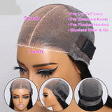 Yaki Straight 7x5 Lace Closure Glueless Wig cap