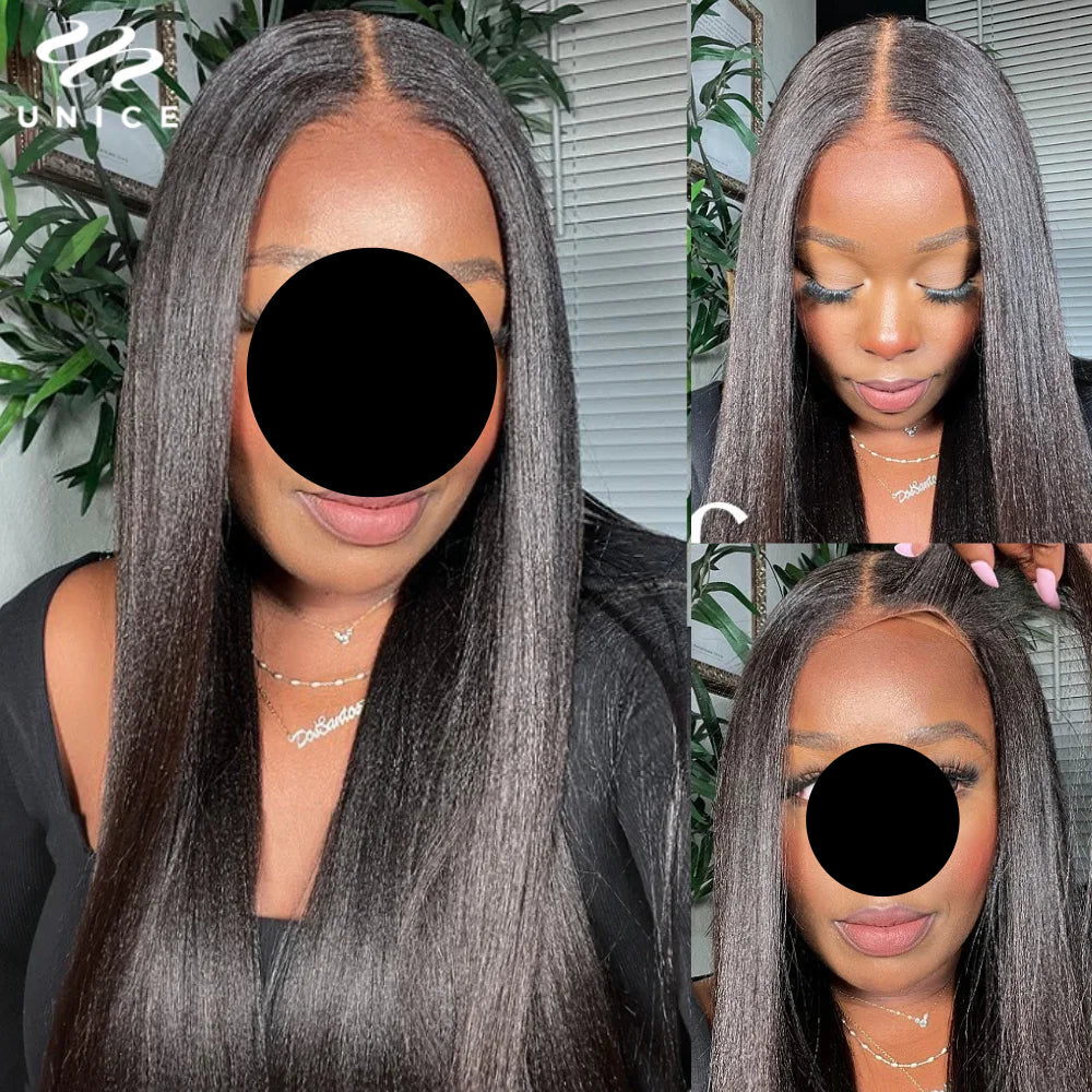 Yaki Straight 7x5 Lace Closure Glueless Wig Sample