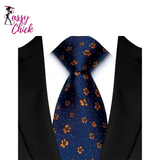 Yellow Blue Green Polka Dot Flower 8cm Classic Business Necktie Sassy Chick Logo