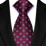 Yellow Blue Green Polka Dot Flower 8cm Classic Business Necktie