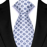 Yellow Blue Green Polka Dot Flower 8cm Classic Business Necktie
