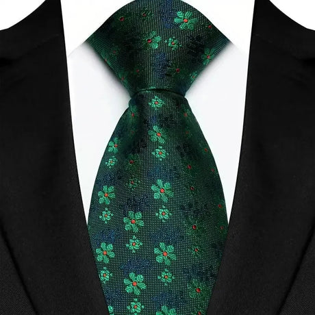 Green Yellow Blue Green Polka Dot Flower 8cm Classic Business Necktie