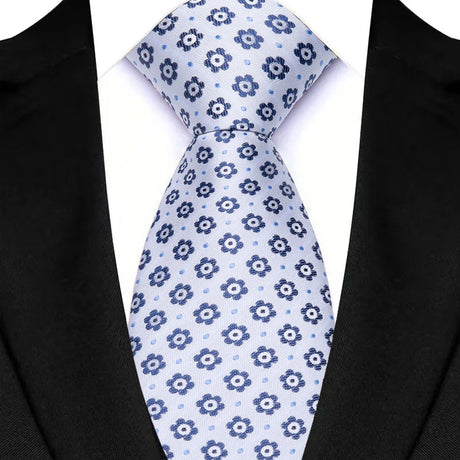 White Yellow Blue Green Polka Dot Flower 8cm Classic Business Necktie