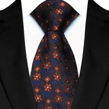 Yellow Blue Green Polka Dot Flower 8cm Classic Business Necktie